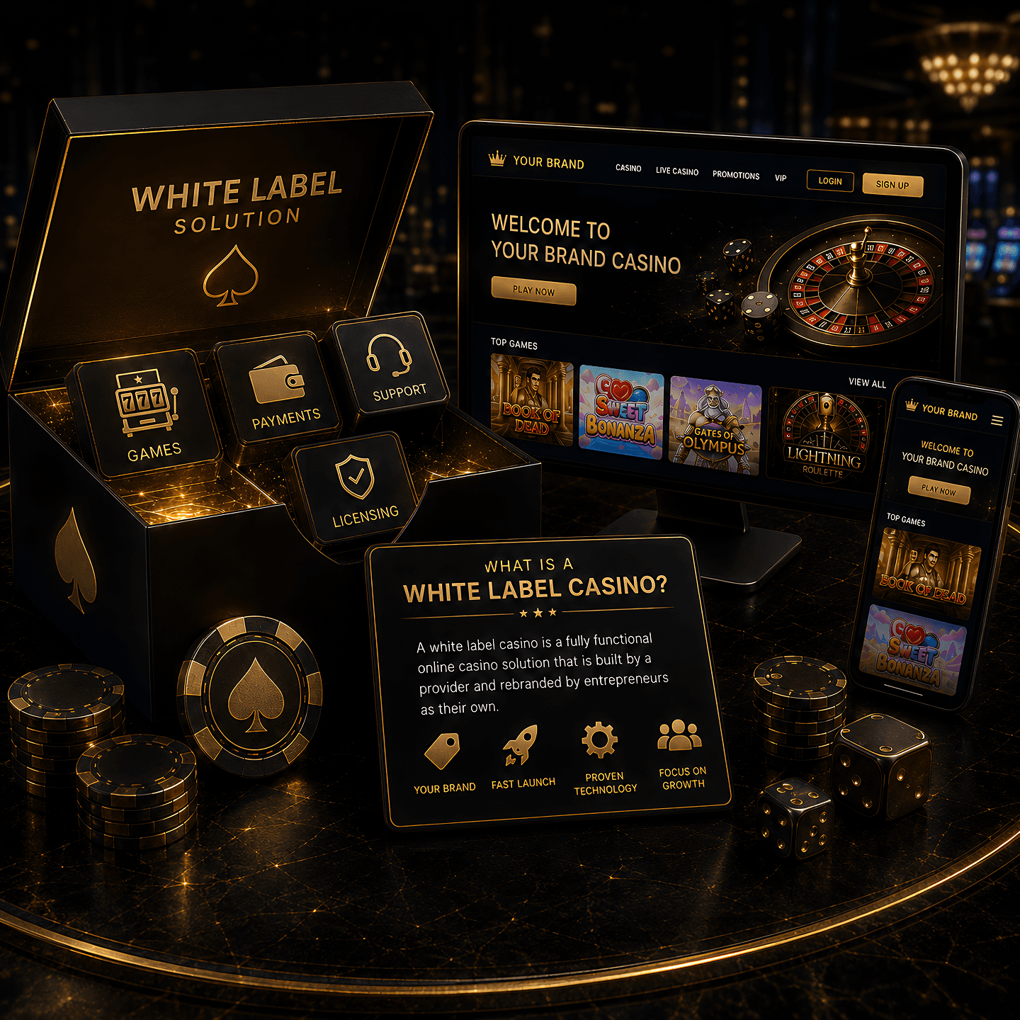 What Is a White Label Casino? — Casino in a Box knowledge guide illustration about What Is a White Label Casino