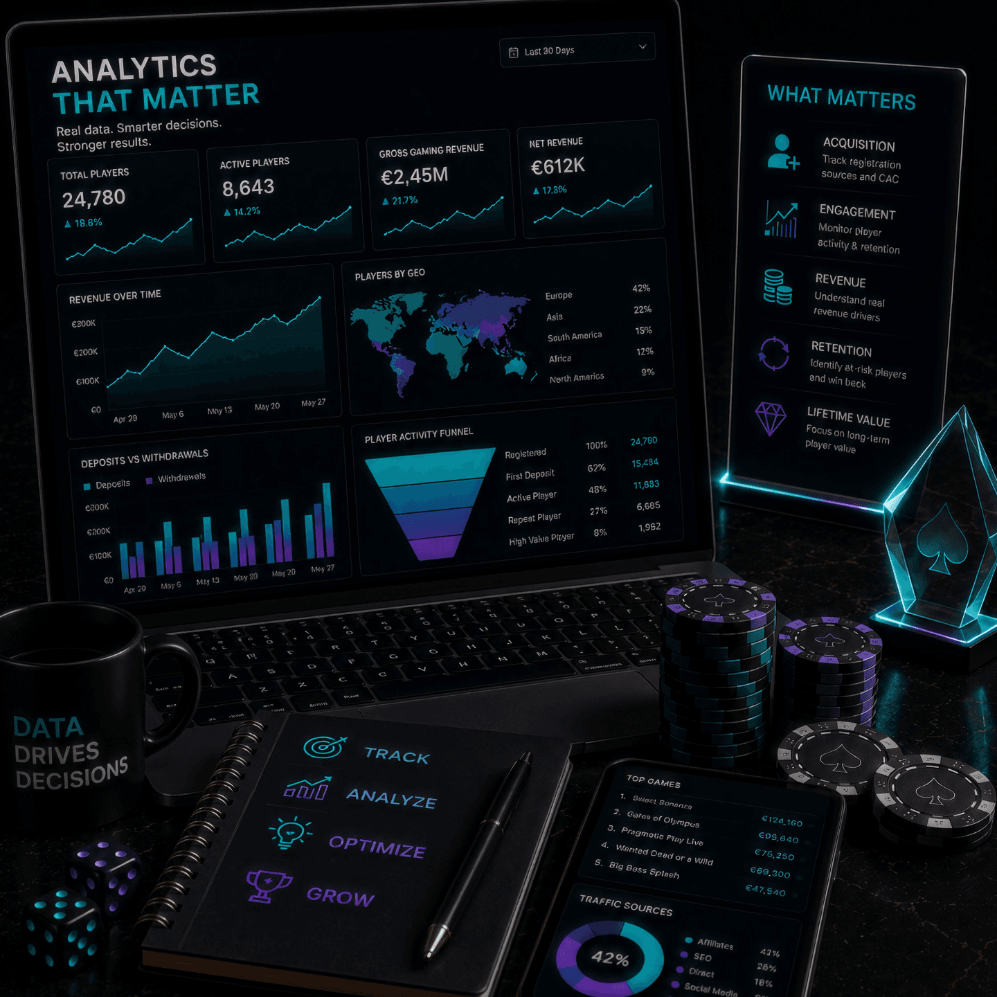 Analytics That Matter — Casino in a Box knowledge guide illustration about Casino Analytics