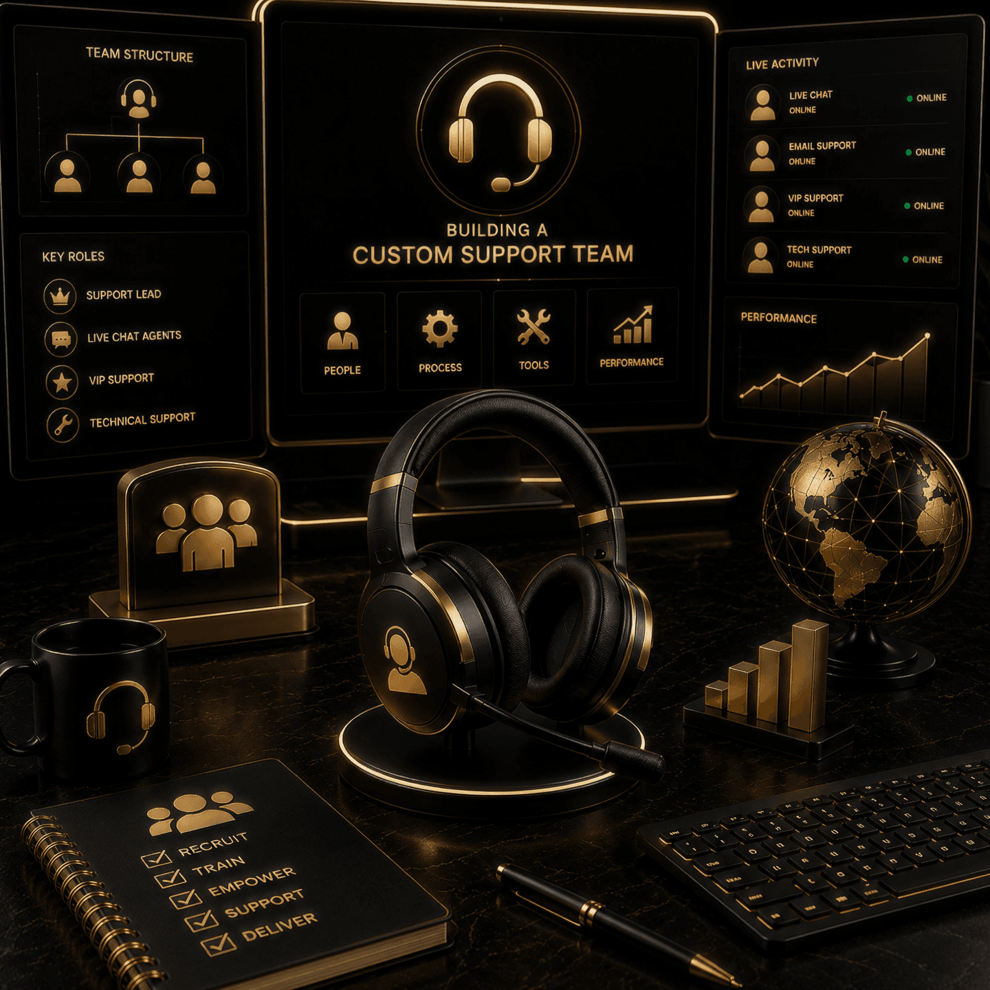 Building a Customer Support Team — Casino in a Box knowledge guide illustration about Building a Customer Support Team