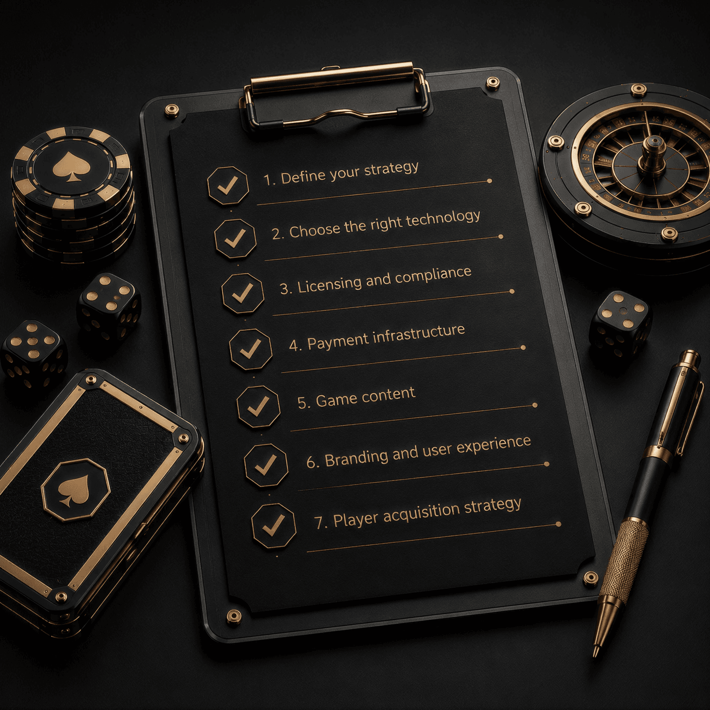 The Ultimate Online Casino Launch Checklist — Casino in a Box knowledge guide illustration about Online Casino Launch Checklist