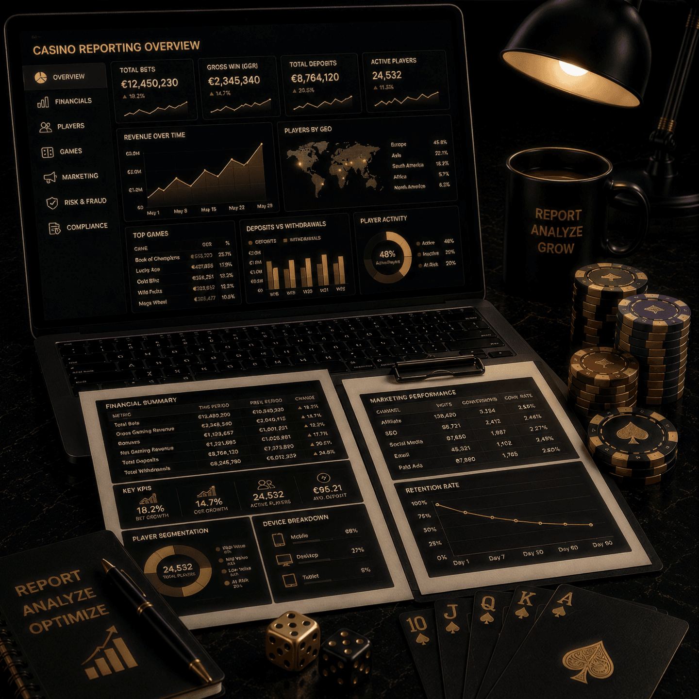 Understanding Casino Reporting — Casino in a Box knowledge guide illustration about Understanding Casino Reporting