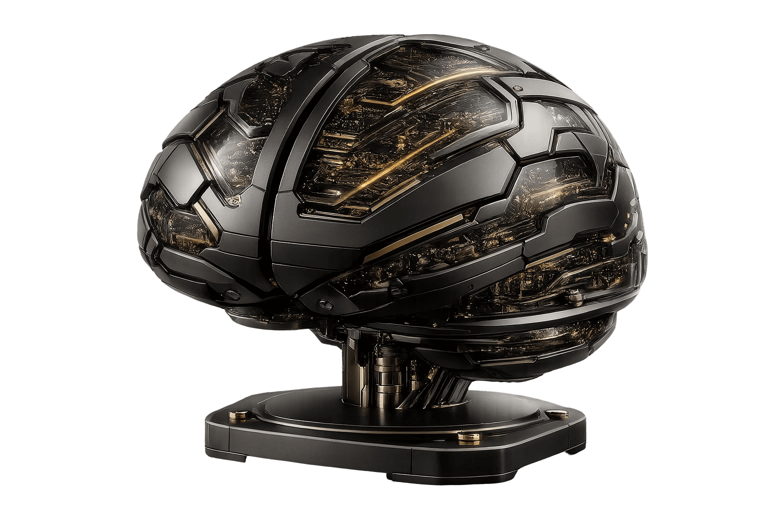 Mechanical brain sculpture representing industry knowledge